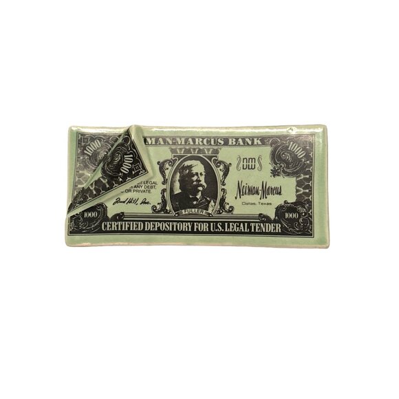 Neiman-Marcus Bank Stack Of Money Ceramic Coin Bank - Picture 1 of 12
